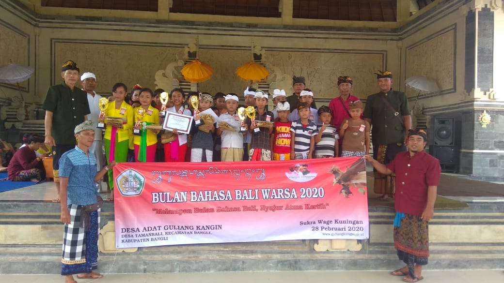 Desa Adat Guliang Kangin Laksanakan Bulan Bahasa Bali Tahun 2020 