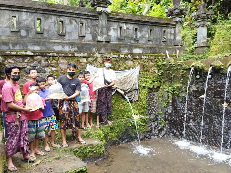 Pelepasan Ikan di Pancoran Solas tandai Perayaan Tumpek Uye